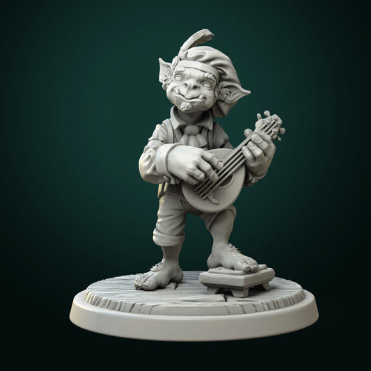 Goblin bard  32mm, 53mm o 75mm