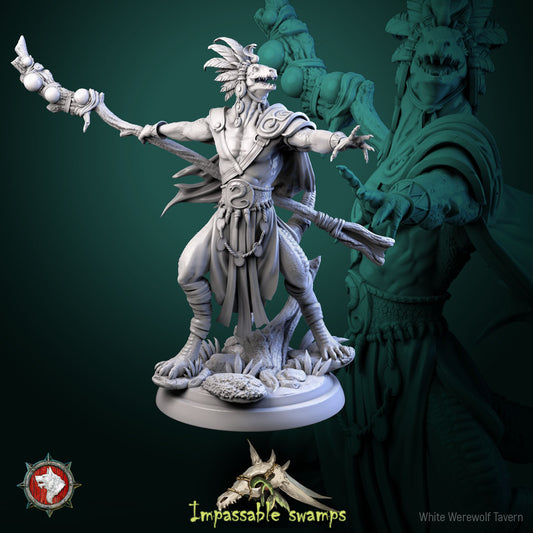 Lizardfolk Sorcerer 32mm, 53mm o 75mm